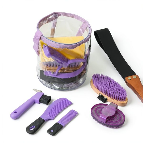 Cunhill Horse Grooming Kit Tote Bag Brushes Combs Supplies-4