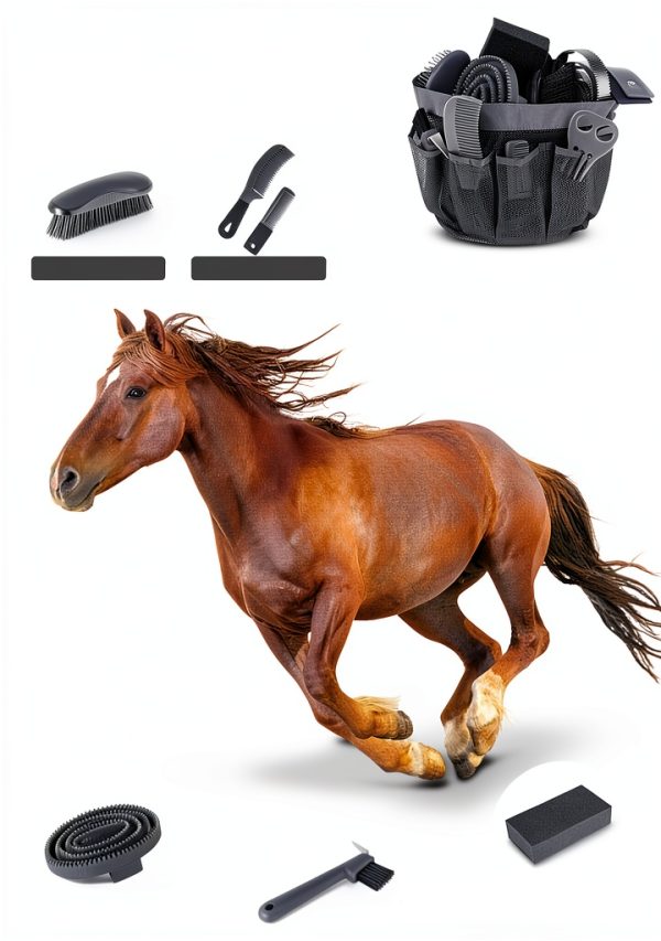 Horse Grooming Kit Professional 12-Piece Set for All Riders-1