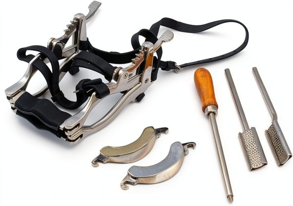 Equine Dental Float Rasp Horse Speculum Gag Leather-0