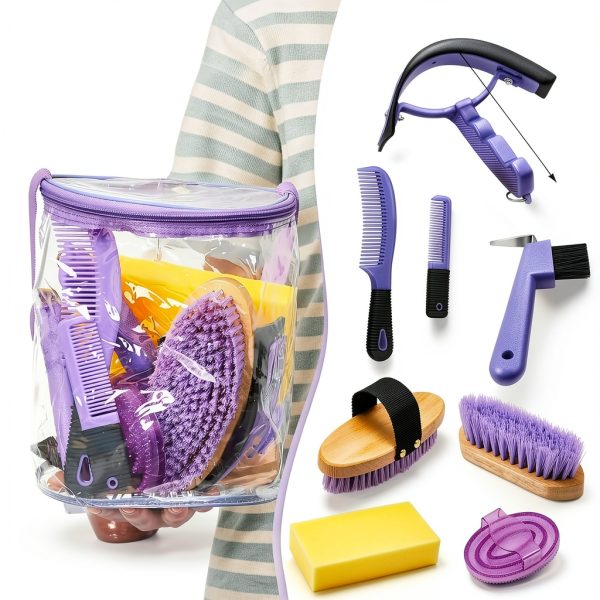 Cunhill Horse Grooming Kit Tote Bag Brushes Combs Supplies-1
