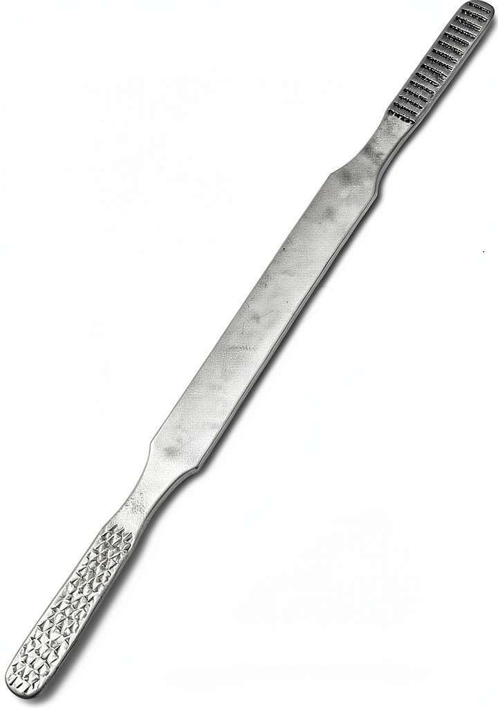 G.S Fomon Bone Rasp displayed on a medical tray