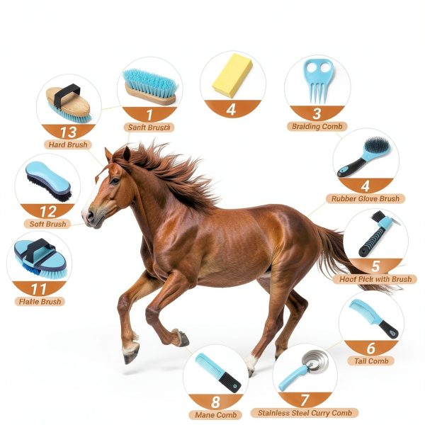 Rouisxue Horse Grooming Kit Premium Tools Complete Set-1