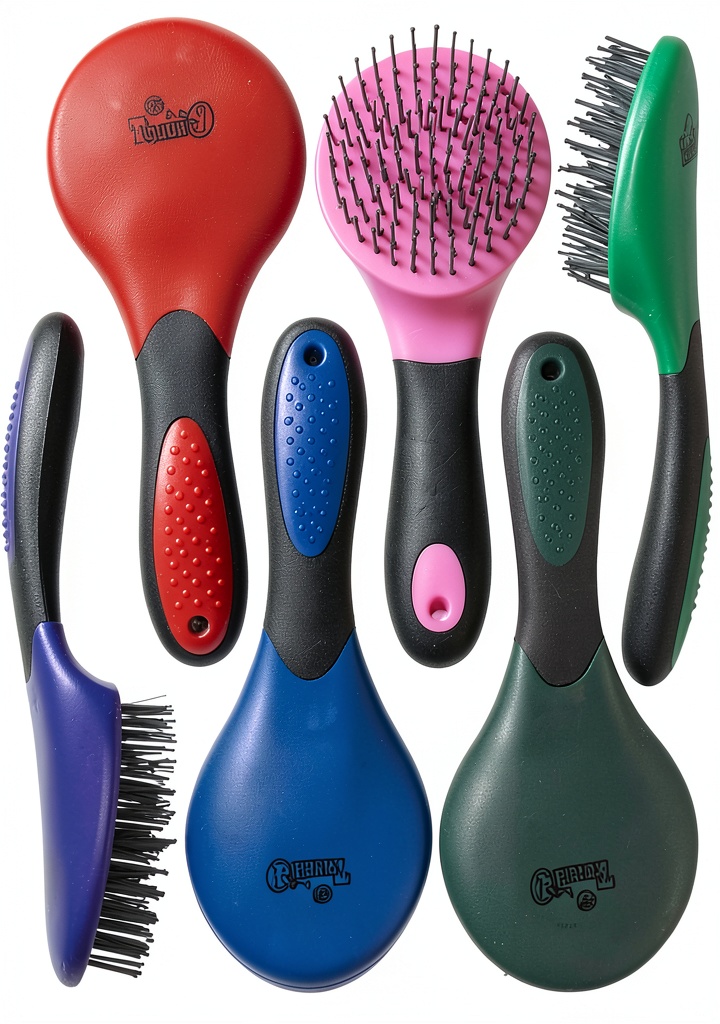 Tough 1 Royal Blue mane comb in use on a horse's tail