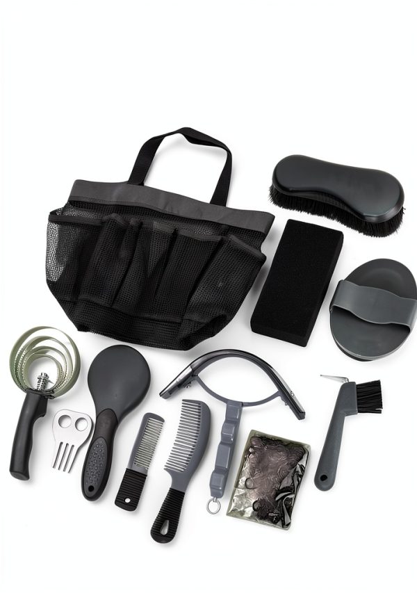 Horse Grooming Kit Professional 12-Piece Set for All Riders-4