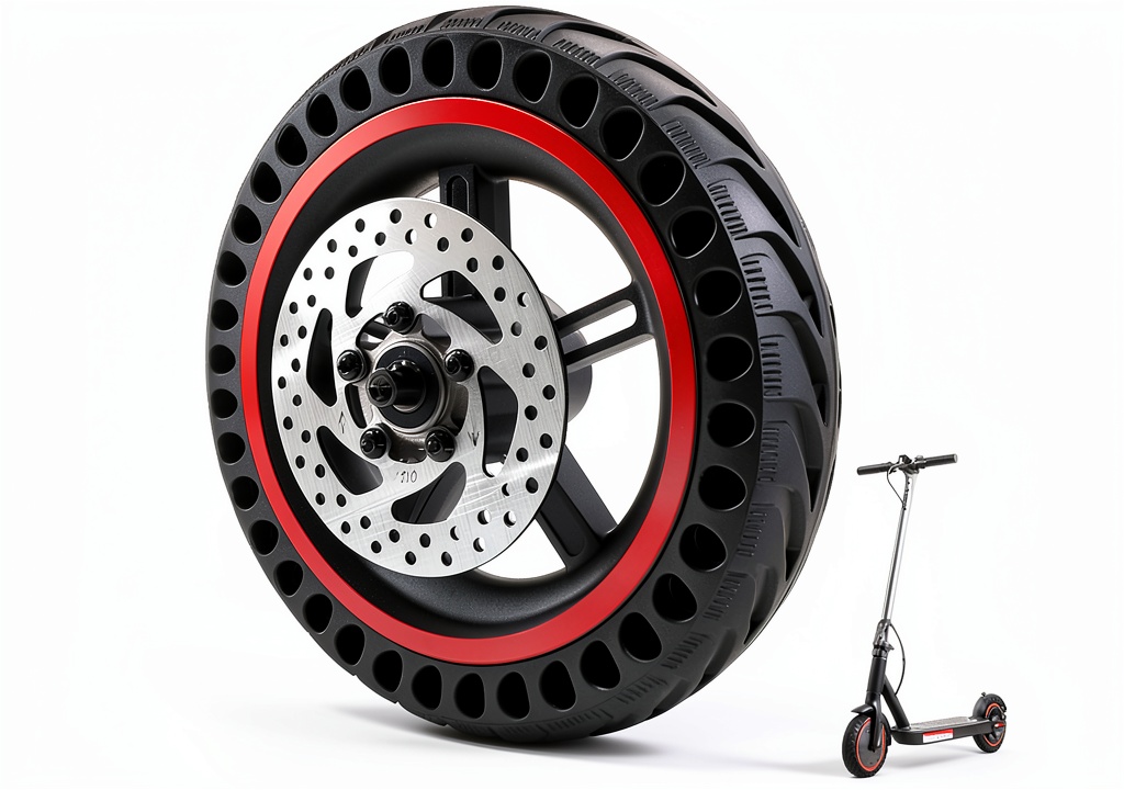QnQ 8.5 inch scooter wheel with solid tire and aluminum hub