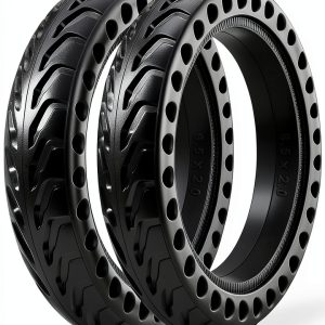 BABEJIA 8.5x2 City Lite Solid Scooter Tire Black 2-Pack-0