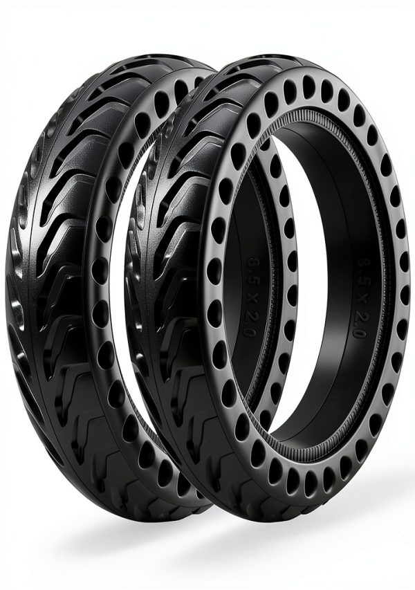 BABEJIA 8.5x2 City Lite Solid Scooter Tire Black 2-Pack-0