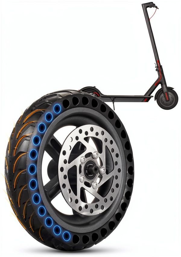 ELKATECH 8.5 Inch Scooter Wheel Grey Forged Rim L Speed-1