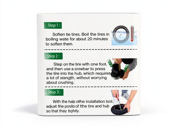 TOCBEUU 10X2.125 Solid Tire for Electric Scooters Black Non Slip-6