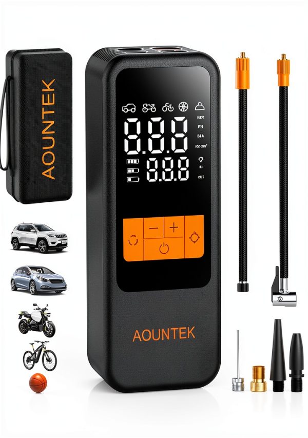 Tire Inflator AOUNTEK Portable Compressor Q16 150 PSI Digital LCD-0