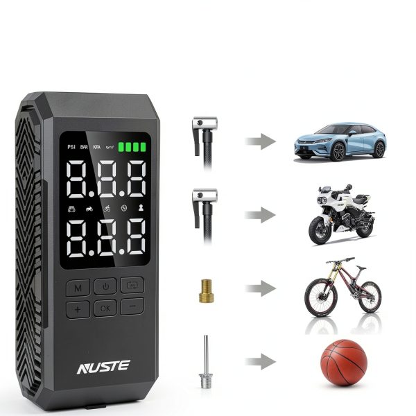 Tire Inflator Portable Air Compressor NUSTE 150PSI Battery Powered-2