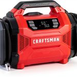 CRAFTSMAN Tire Inflator, Portable Air Compressor 150 PSI, Dual Power 12V DC/120V AC, Auto Shut-Off with Digital Gauge, 2-in-1 Inflator & Blower, LED Light for Car, Bike, and Inflatables-0