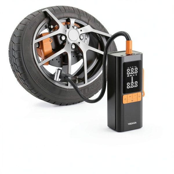 Tire Inflator Portable Air Compressor, 5X Faster 150PSI Car Tire Air Pump for Inflatables, 12V DC Wireless Tire Inflator with Digital Pressure Gauge/LED Light, for Car/Motorcycles/Bicycles/Balls-1