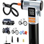 Gardon Tire Inflator Portable Air Compressor - 8 in 1 Air Pump, Window Breaker, Seatbelt Cutter, Ball Pump, Bike Pump, Digital Tire Pressure Gauge, SOS, Flashlight, Tech Gadgets Car Accessories-0