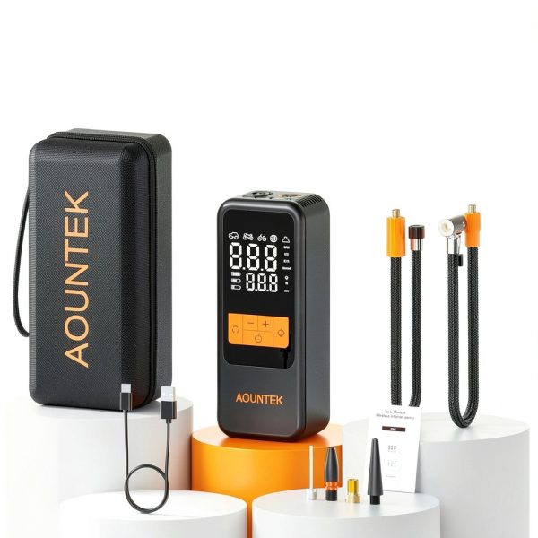 Tire Inflator AOUNTEK Portable Compressor Q16 150 PSI Digital LCD-6