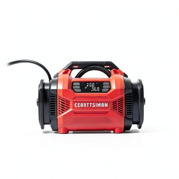 CRAFTSMAN Tire Inflator, Portable Air Compressor 150 PSI, Dual Power 12V DC/120V AC, Auto Shut-Off with Digital Gauge, 2-in-1 Inflator & Blower, LED Light for Car, Bike, and Inflatables-2